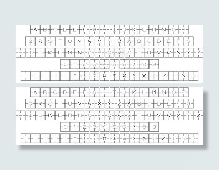 激光系统字体