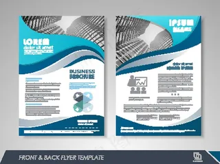 蓝色条纹手册封面设计图片