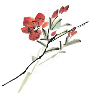 花卉图案水墨画设计元素