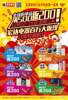 时尚家电商场促销单页