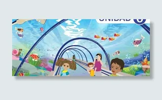 海洋世界向量下的孩子