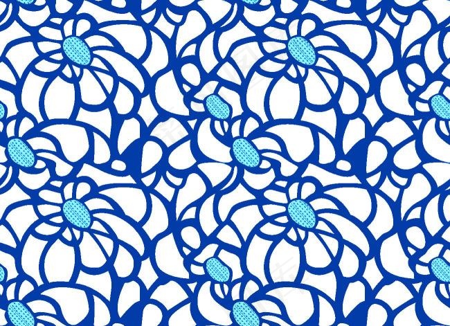 线条花数码印花设计