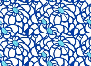 线条花数码印花设计