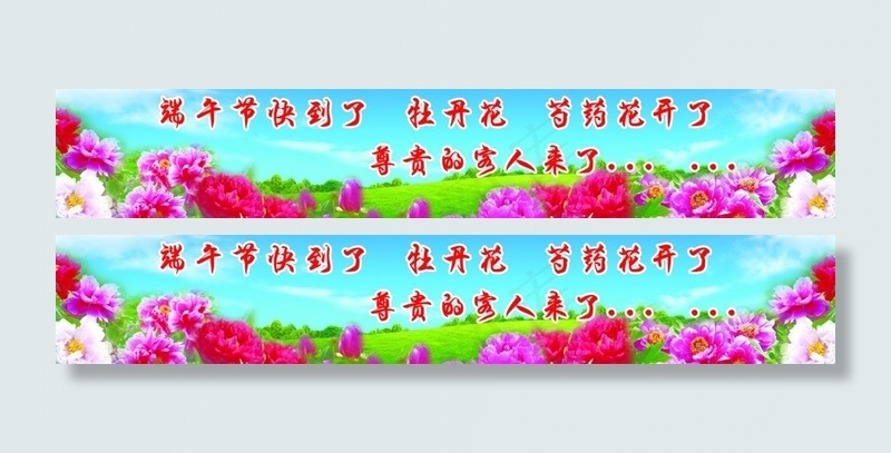 牡丹花芍药花展图片psd模版下载