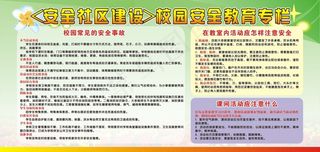 校园安全教育展板