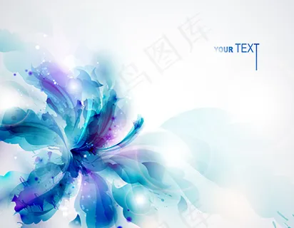 蓝色花唯美背景