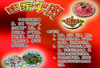 牛肉中医知识广告板图片