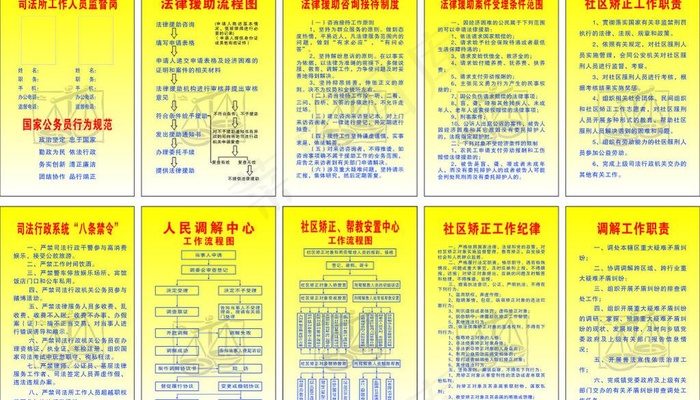 司法所制度图片cdr矢量模版下载