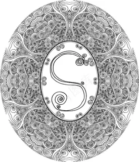 手绘插画矢量字体的字母S 手绘插画矢量字体的字母S