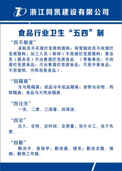 食品行业卫生“五四”制cdr矢量模版下载