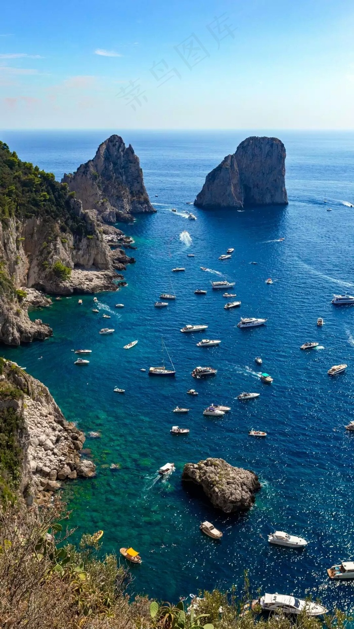 大海上的船只高清摄影图片