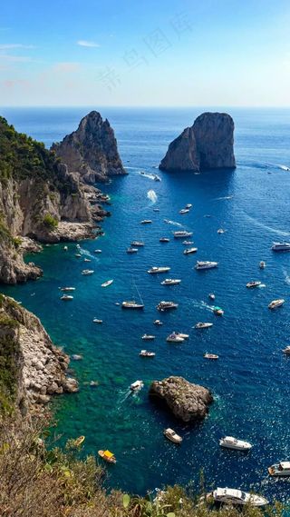 大海上的船只高清摄影图片