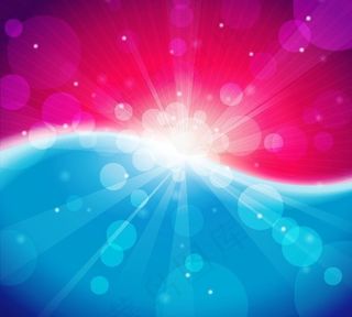 梦幻炫丽背景矢量图