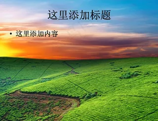 辽阔的田野PPT模板范文素材风景...