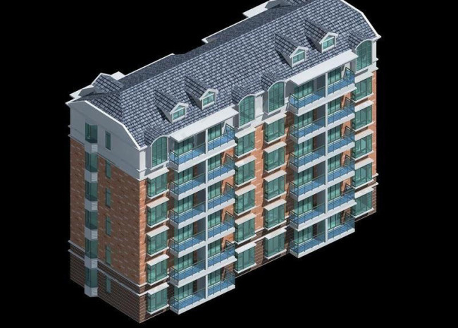 现代建筑3D模型设计