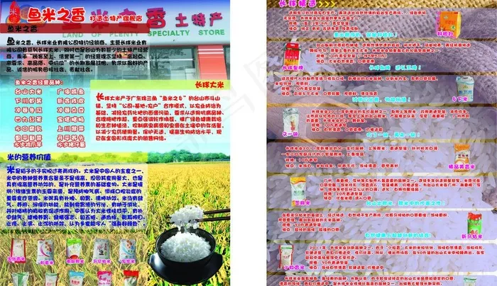 鱼米之香宣传单图片cdr矢量模版下载