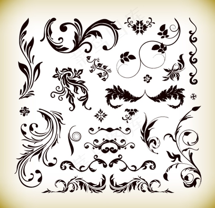 花纹装饰图案矢量图素材