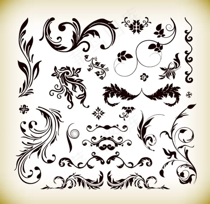 花纹装饰图案矢量图素材eps,ai矢量模版下载
