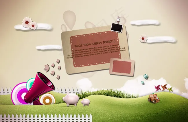 小猪快跑psd模版下载