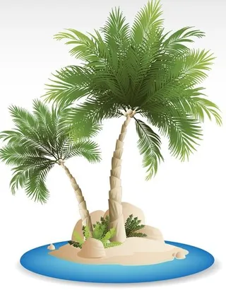 夏季热带海岛旅游背景矢量05