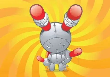 邪恶娃娃卡通矢量图 邪恶娃娃卡通矢量图