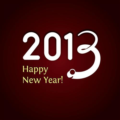 2013新年贺卡矢量素材