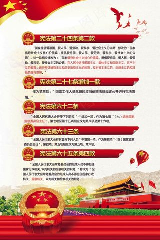 宪法修正宣传挂画设计图片