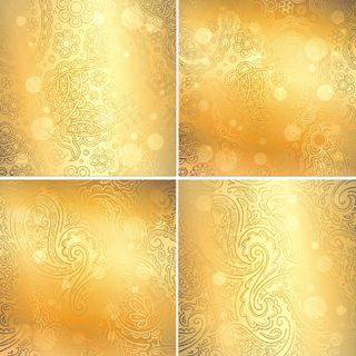 璀璨花纹背景01—矢量素材