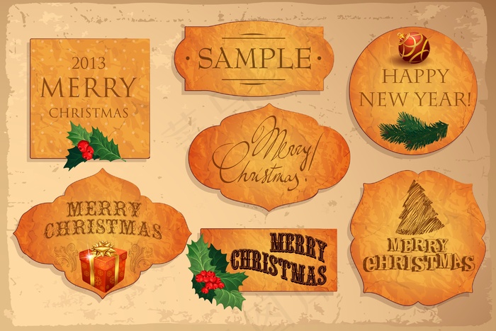 圣诞老人的礼物和神圣的圣诞树圣诞装...