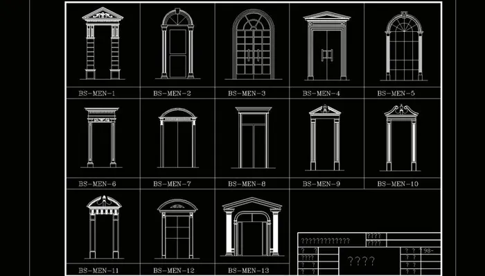 欧式构造 门总图图片
