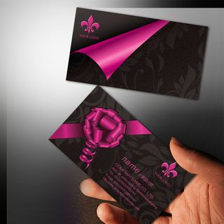 高档精致 美容美发名片PSD模板下...