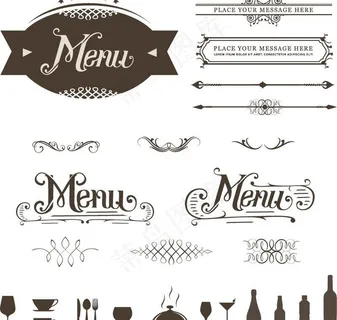 欧式花纹菜单装饰图片 欧式花纹菜单装饰图片