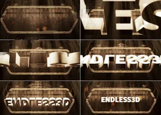 浑浊光芒和粒子空间中的三维标题AE...