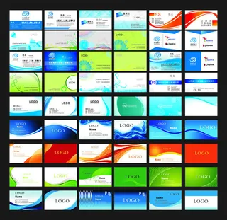 多款名片卡片设计矢量素材