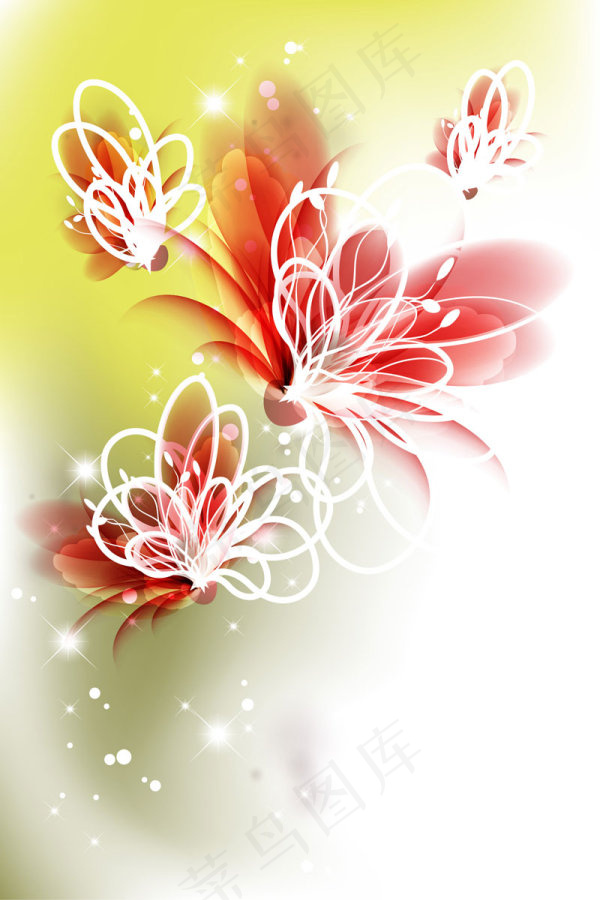 炫彩鲜花01—矢量素材eps,ai矢量模版下载