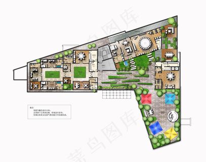 会所彩色平面图