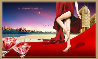 开盘庆祝惊艳美女房地产广告