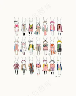 21款小白兔女装设计图