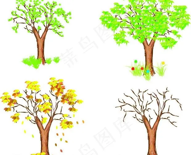 四季图片ai矢量模版下载