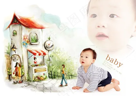 意趣童年-儿童相册PSD分层模板,免抠元素 意趣童年-儿童相册PSD分层模板,免抠元素