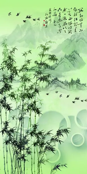 3D立体玄关 竹子
