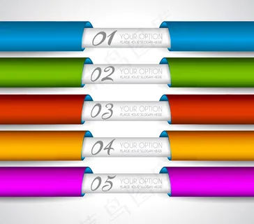 矢量创意彩色数字标签素材