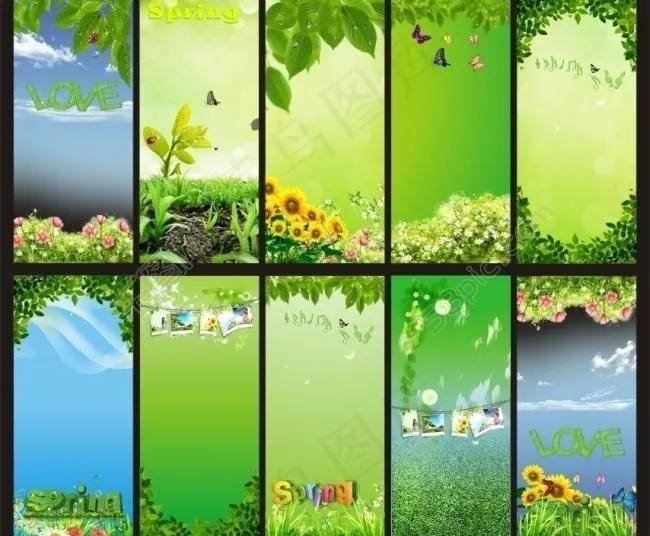 春天图片(80X180)cdr矢量模版下载