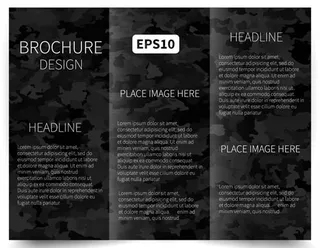 几何纹理三折页