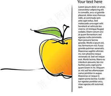 画线的苹果设计模板矢量素材4