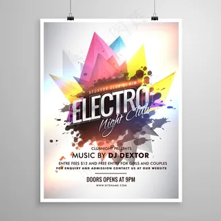 时尚炫酷音乐派对宣传海报设计
