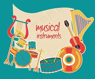 架子鼓乐器背景