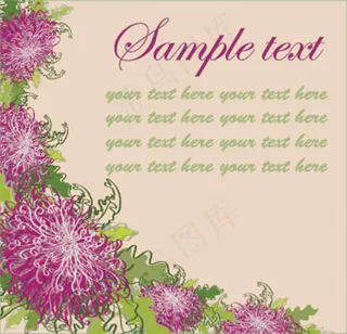 菊花边框矢量素材