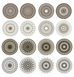 精美线圈花纹——矢量素材