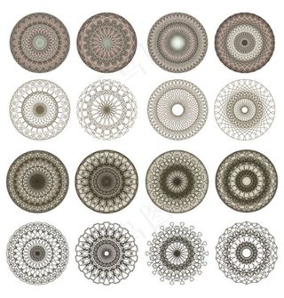 精美线圈花纹——矢量素材